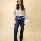 Lightweight crew-neck sweater with subtle metallic threading and long sleeves from Z Supply.