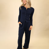 Luxe Rib Knit Button Down