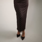 Eda Polka Dot Mesh Midi Skirt