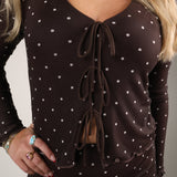 Amara Polka Dot Mesh Top