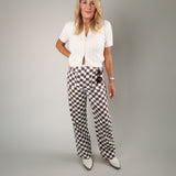 Demi Checkered Pants – Cinnamon