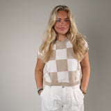 Checker Knit Top