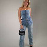 Vintage Wash Stretch Mid Rise Classic Straight