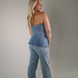 Vintage Wash Stretch Mid Rise Classic Straight