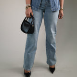 Vintage Wash Stretch Mid Rise Classic Straight