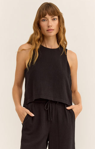 Beau Gauze Top - Black