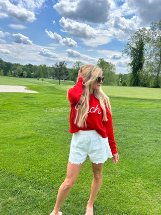 Sienna Beach Sweater - Cabana Red