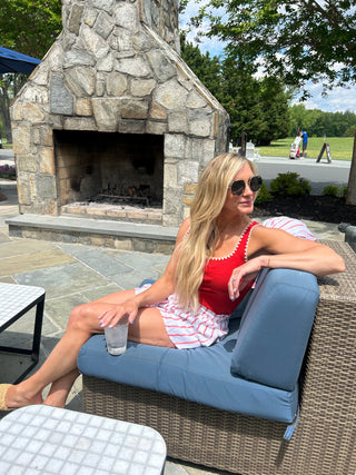 Jaidynn Rib Tank -  Cabana Red