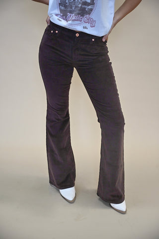 Kinsley Corduroy Mid Rise Ultra Flare