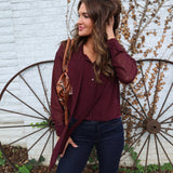 Chiffon Scarf Blouse – Wine