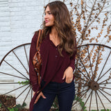 Chiffon Scarf Blouse – Wine