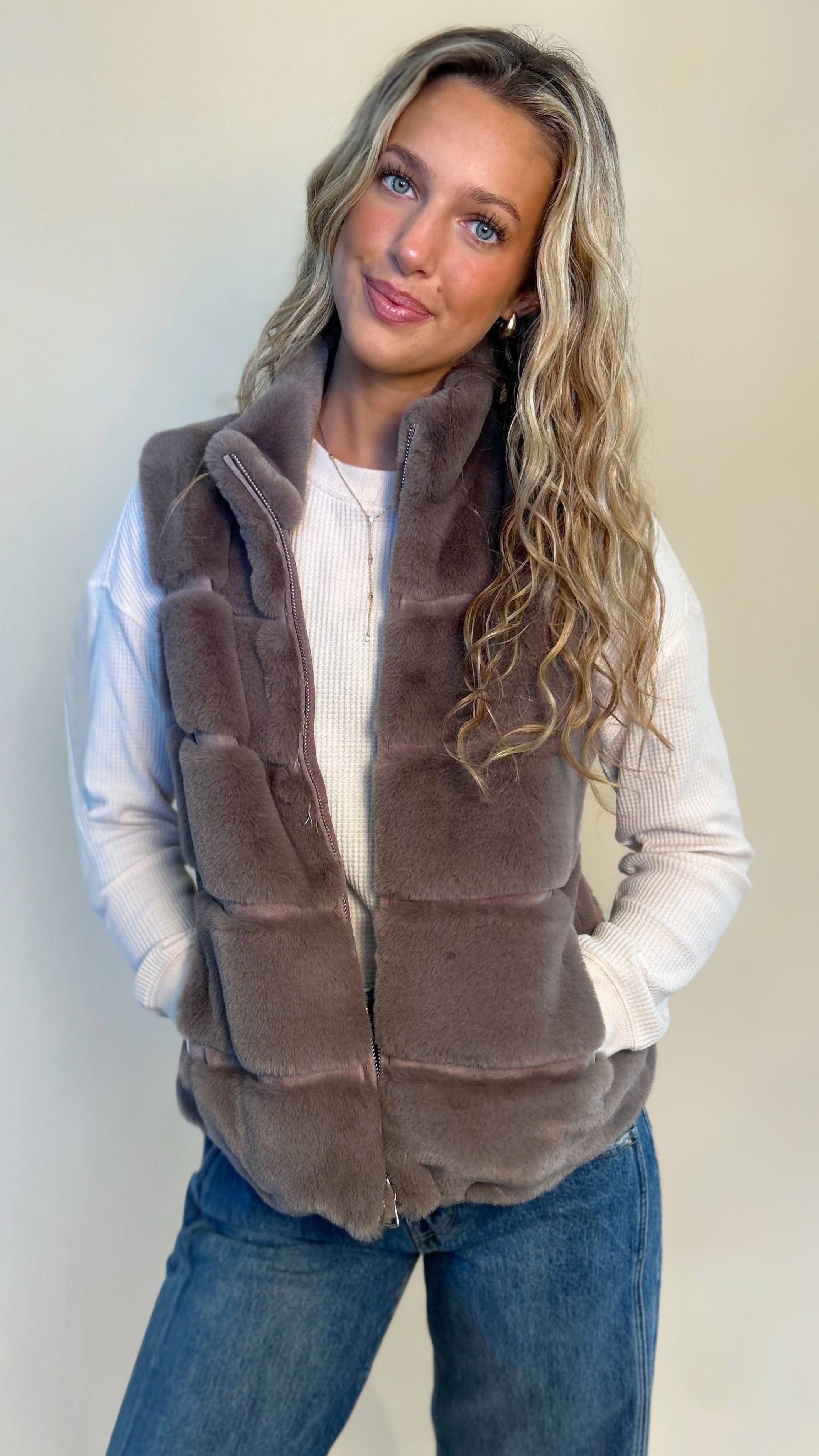Vince Faux Fur Vest