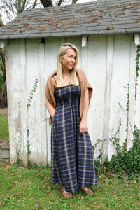 Evermore Plaid Midi Dress