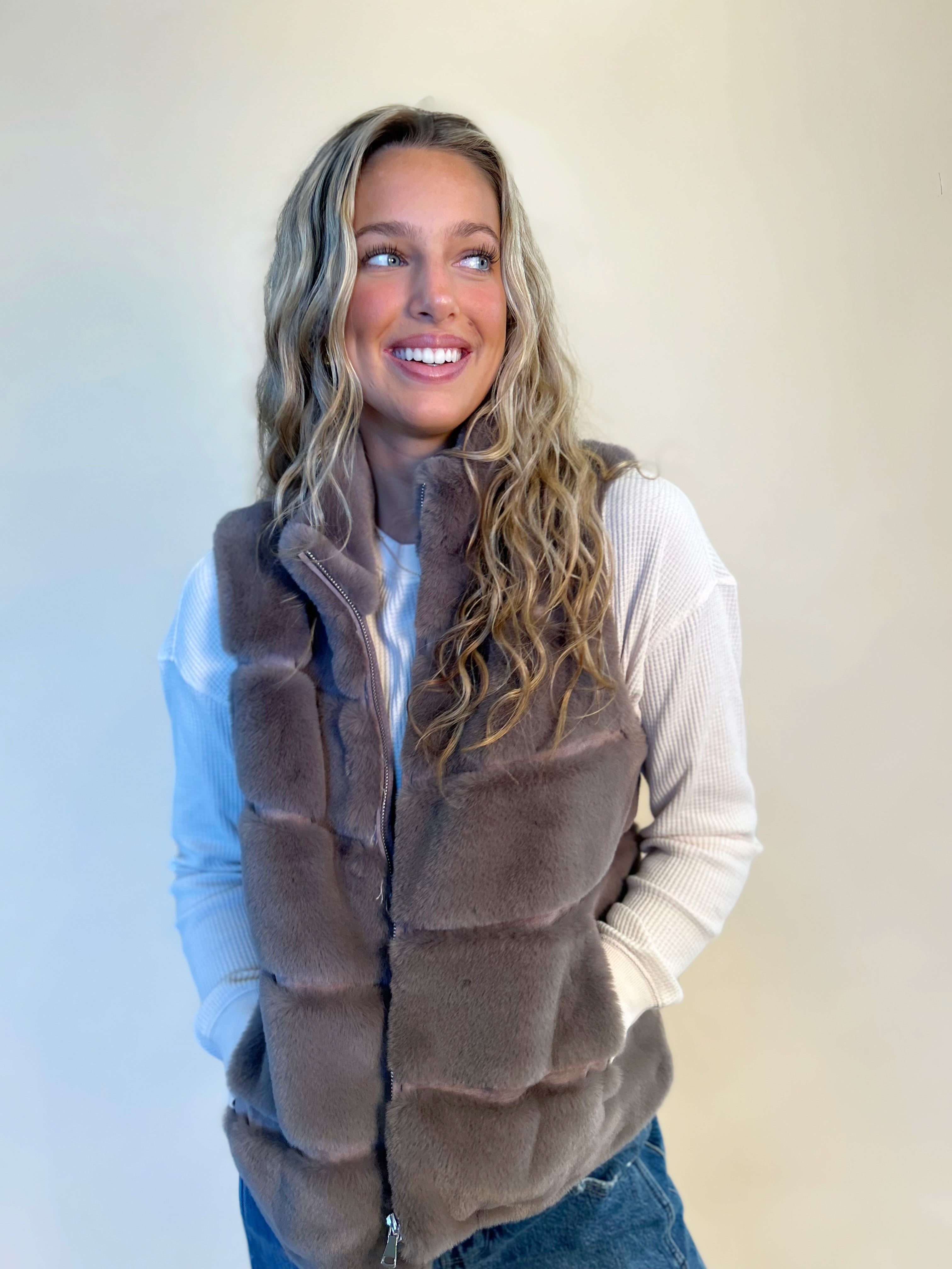 Vince Faux Fur Vest
