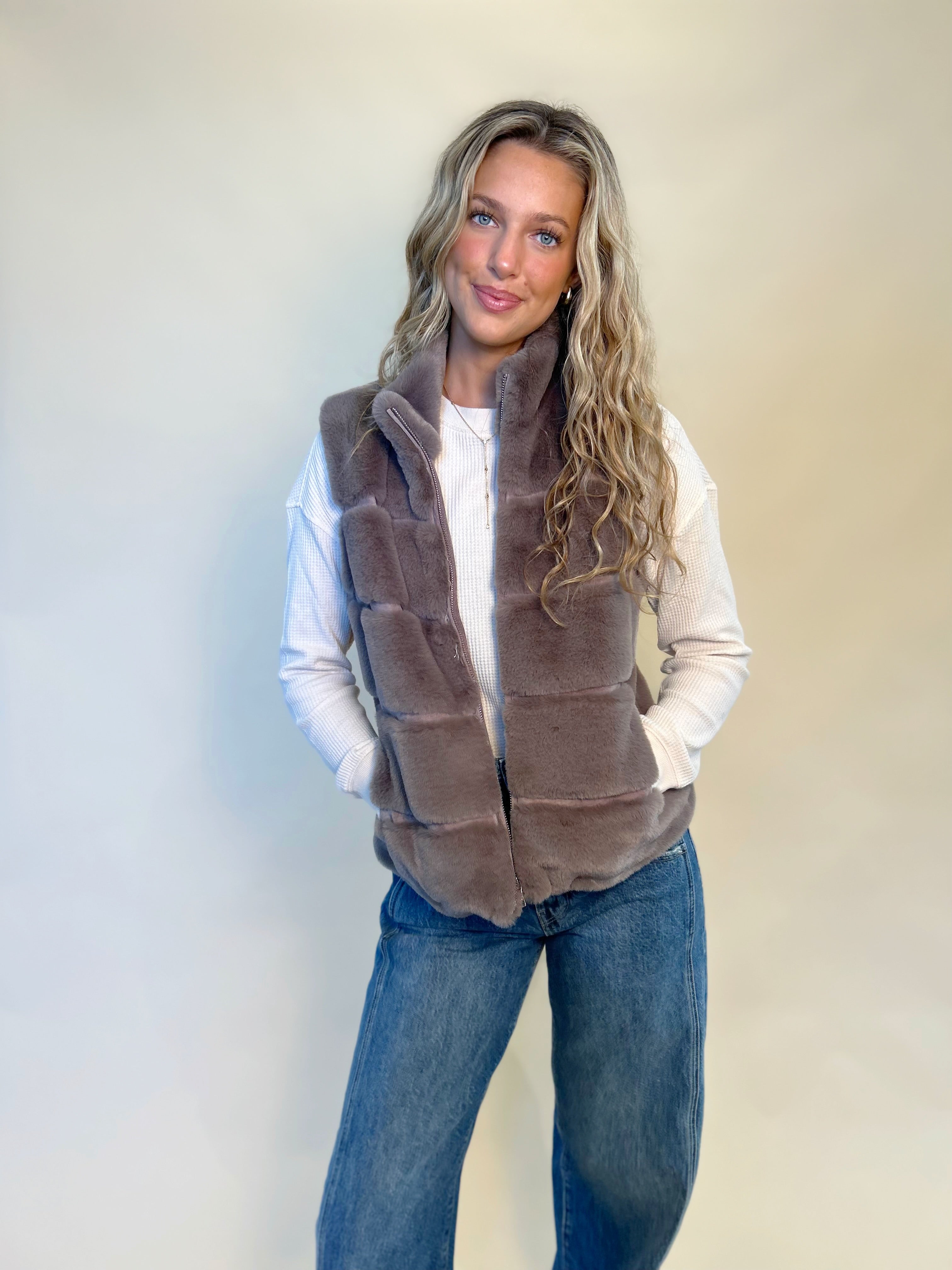 Vince Faux Fur Vest