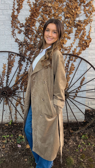 Dorian Suede Trench