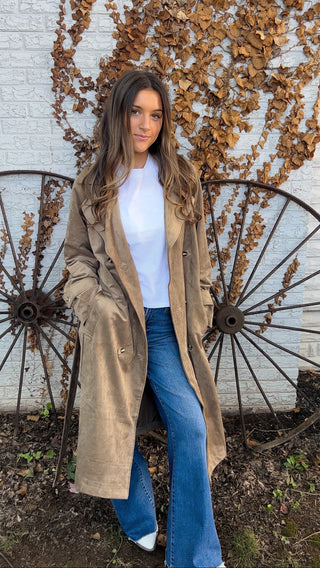 Dorian Suede Trench