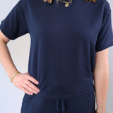 Z Supply lightweight modal fleece top featuring a relaxed silhouette, crew neck, and ultra-soft feel