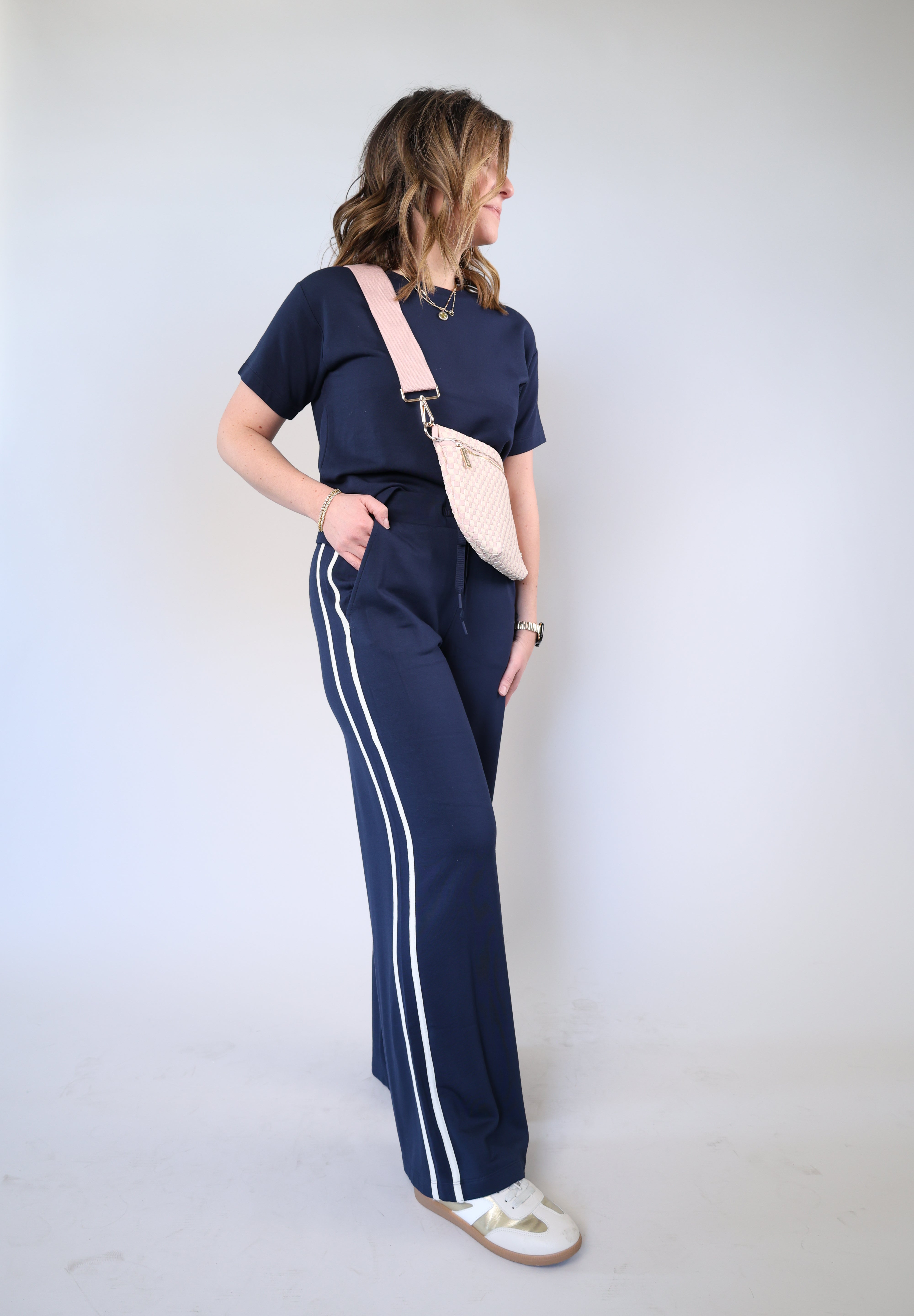 Z Supply Harbor Top designed in buttery modal fleece with short sleeves and an easy everyday fit