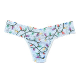 Christmas Lights Printed Original Rise Thong