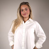 Shear Boutique pearl button up shirt spring 2026 white blouse relaxed fit elevated everyday top