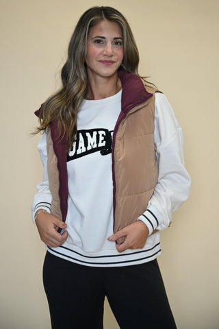 Kansas Reversible Puffer Vest