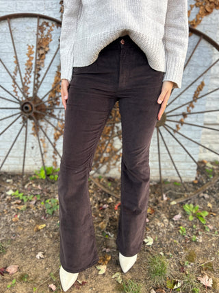 Kinsley Corduroy Mid Rise Ultra Flare