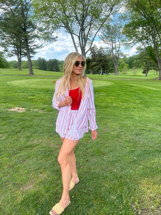 The Perfect Line Short - Cabana Red