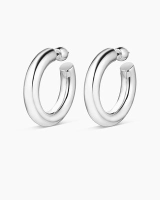 Lou Statement Hoops - Silver