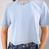 Z Supply Curran lightweight knit denim top styled as a comfortable everyday lounge outfit.
