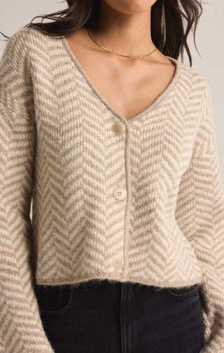 Naomi Herringbone Cardigan