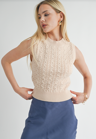 Nessa Cable Sweater Tank