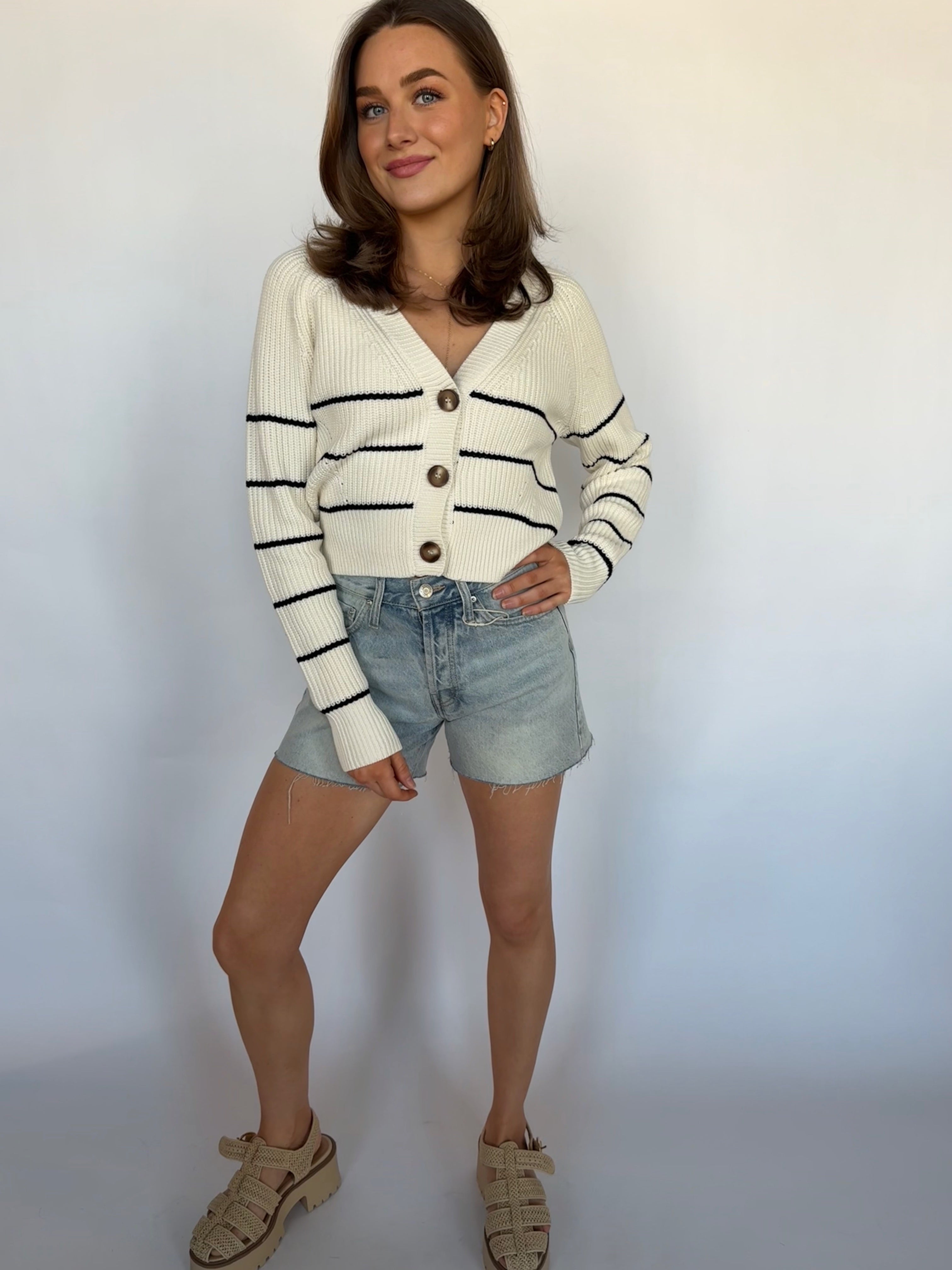 Stripe Cardigan 