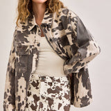Cow Print Oversized Shacket