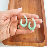 Julie Hoops - Sage // Spring, Summer Jewelry, Earrings