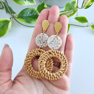 Lana Earrings - Dark Rattan // Resort, Jewelry
