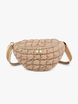 Harley Quilted Belt Bag Taupe