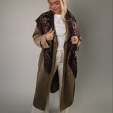 Sasha Oversized Bandana Scarf: Cafe