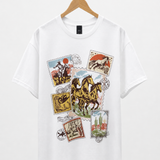 Vintage Western Postage Stamps White T-Shirt
