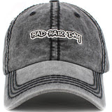 BAD HAIR DAY Vintage Baseball Cap: Black