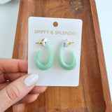 Julie Hoops - Sage // Spring, Summer Jewelry, Earrings