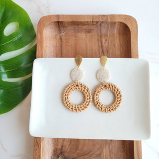 Lana Earrings - Dark Rattan // Resort, Jewelry