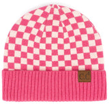 C.C Checkered Beanie: Oatmeal + Black