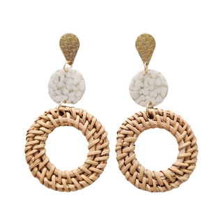 Lana Earrings - Dark Rattan // Resort, Jewelry