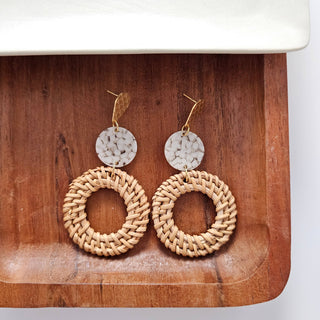 Lana Earrings - Dark Rattan // Resort, Jewelry