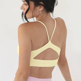 Textured Lace Triangle Cut-Out Bralette – Black