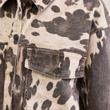 Cow Print Oversized Shacket
