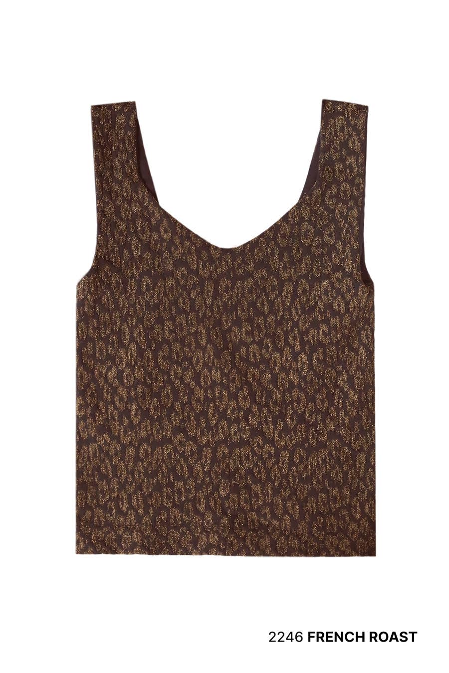Gold Lurex V-neck seamless top styled under a jacket for an elevated evening look