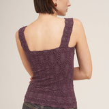 Deep Sea Blue Lace Textured Top