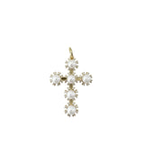 Pearl Cross Charm